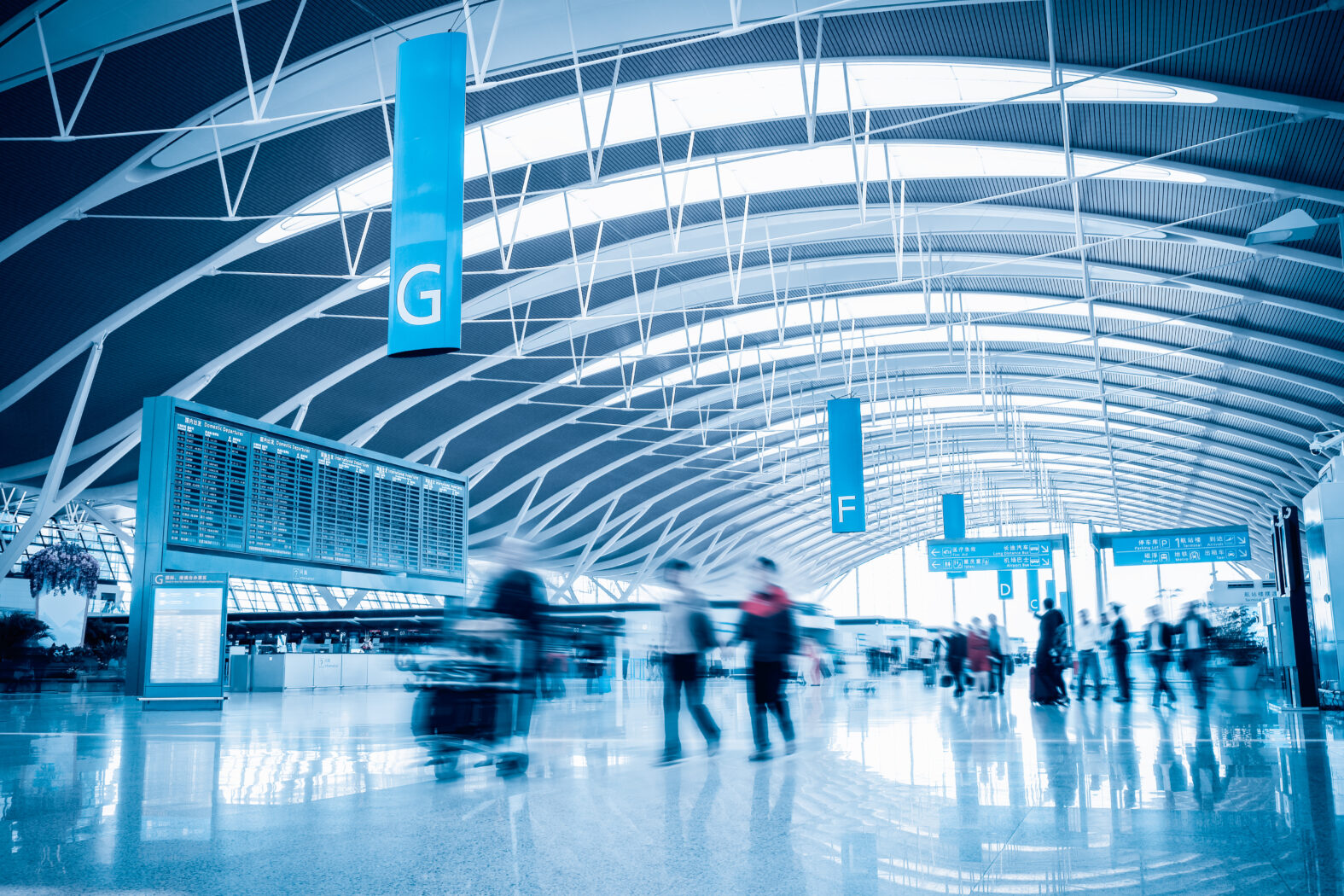 airline passengers in the airport